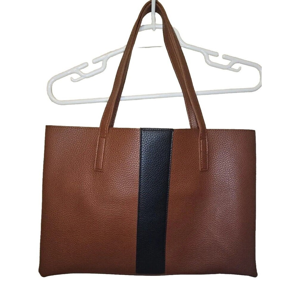 Vince Camuto Tan and Black Tote Bag